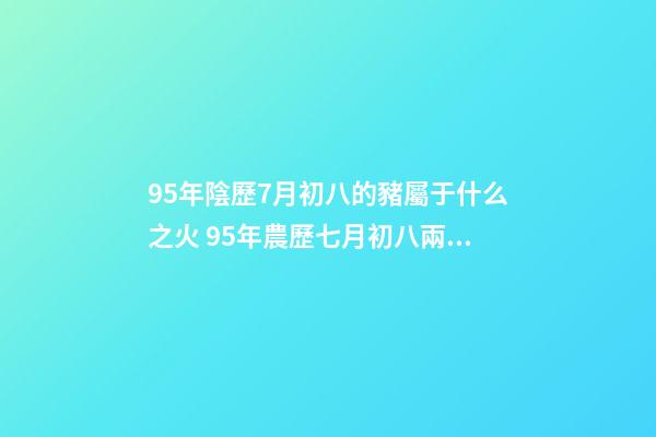 95年陰歷7月初八的豬屬于什么之火 95年農歷七月初八兩點零八分男是什么命-第1張-觀點-玄機派